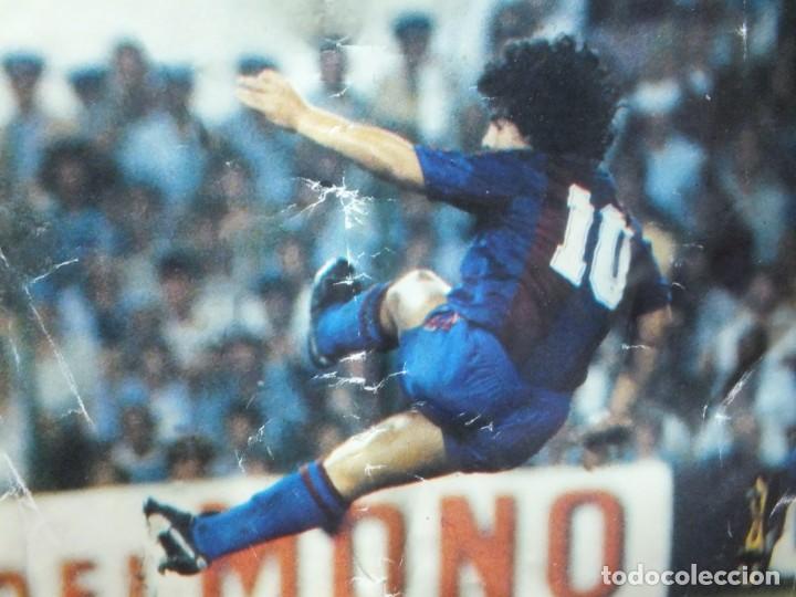 Collectionnisme sportif: Poster Maradona con camiseta N&ordm; 10 futbol club barcelona