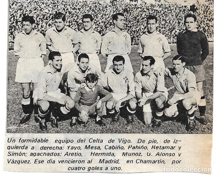 Coleccionismo deportivo: RCD. CELTA DE VIGO: Recorte de un equipo de la temporada 47-48
