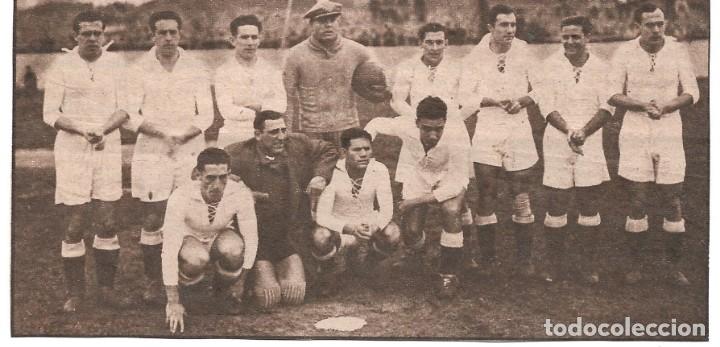 Coleccionismo deportivo: REAL MADRID: Recorte de un equipo de la temporada 32-33, Campe&oacute;n de Liga