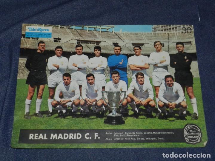 Coleccionismo deportivo: (M) POSTER TELE EXPRES - R MADRID CAMPEON DE LIGA N.30 - 34X24 CM, SE&Ntilde;ALES DE USO NORMALES