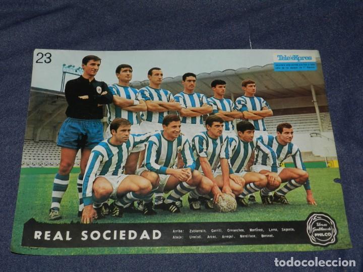 Coleccionismo deportivo: (M) POSTER TELE EXPRES - R SOCIEDAD N.23 - 34X24 CM, SE&Ntilde;ALES DE USO NORMALES