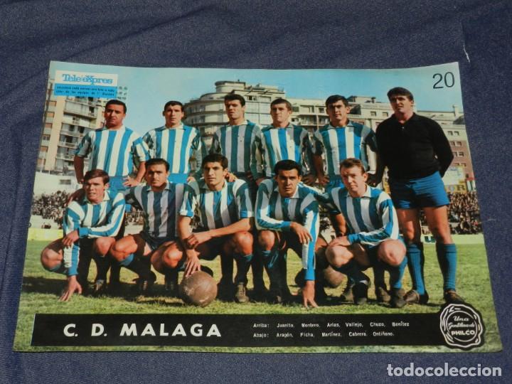 Coleccionismo deportivo: (M) POSTER TELE EXPRES - CD MALAGA N.20 - 34X24 CM, SE&Ntilde;ALES DE USO NORMALES