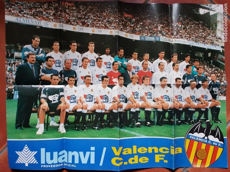 Coleccionismo deportivo: Poster Valencia CF 1995 Zubizarreta - Foto 1