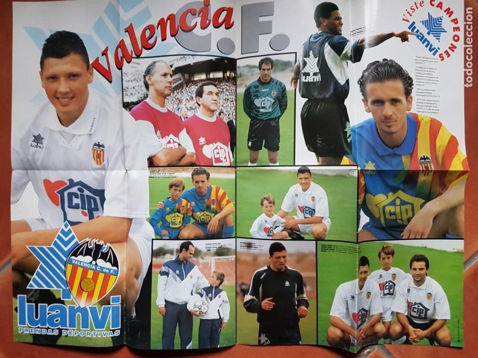 Coleccionismo deportivo: Poster Valencia CF 1995 Zubizarreta - Foto 2