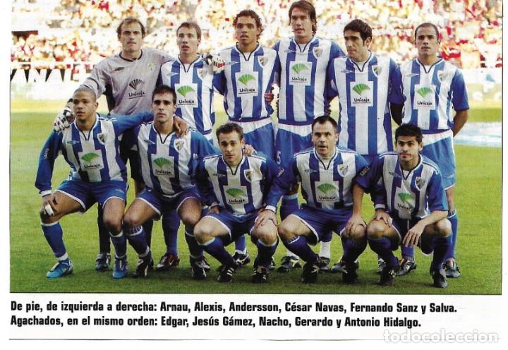 Coleccionismo deportivo: M&Aacute;LAGA CF: Recorte de un equipo de la temporada 2005-06