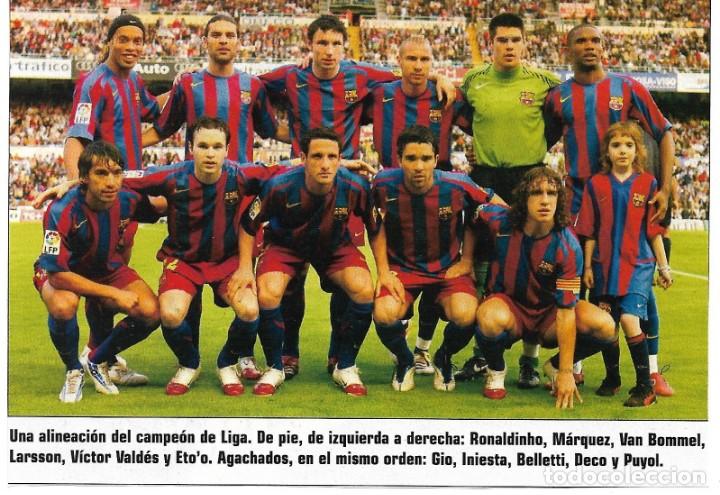 Coleccionismo deportivo: BAR&Ccedil;A: Recorte de un equipo de la temporada 2005-06