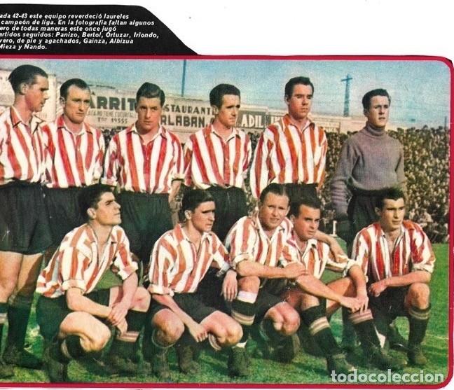 Coleccionismo deportivo: ATHLETIC DE BILBAO: Gran recorte del equipo que hizo doblete en la campa&ntilde;a 42-43