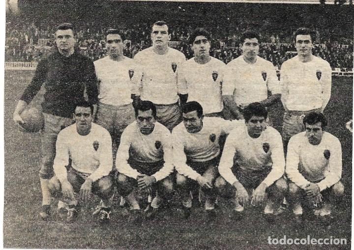 Coleccionismo deportivo: REAL ZARAGOZA: Recorte de un equipo de la temporada 64-65