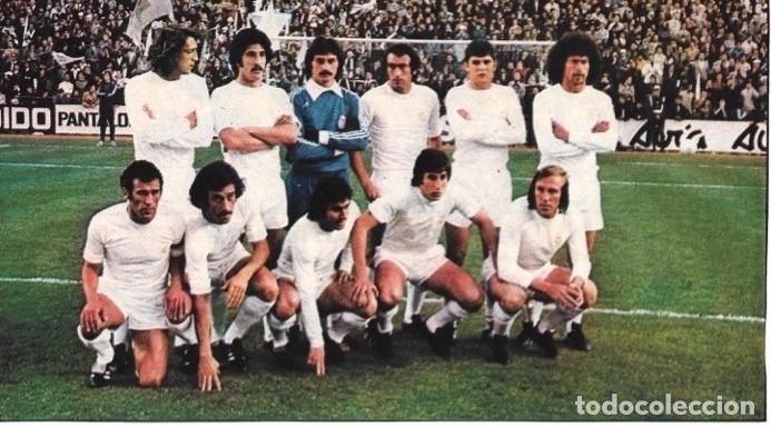 Coleccionismo deportivo: REAL MADRID: Gran recorte de un equipo de mayo de 1976