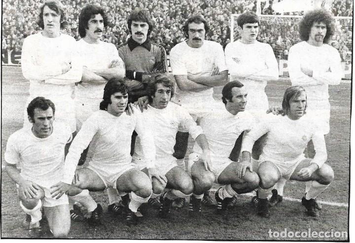 Coleccionismo deportivo: REAL MADRID: Recorte de un equipo de la temporada 75-76