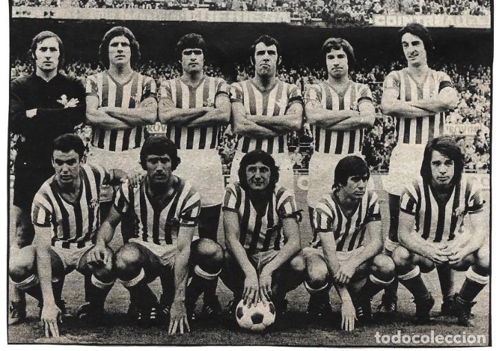 Coleccionismo deportivo: REAL BETIS BALOMPI&Eacute;: Recorte de un equipo de la temporada 75-76
