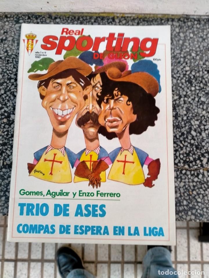 Coleccionismo deportivo: REVISTA REAL SPORTING DE GIJ&Oacute;N TRIO DE ASES A&Ntilde;O 1980