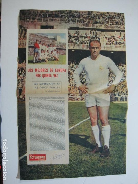 Sammelleidenschaft Sport: ALFREDO DI STEFANO-REAL MADRID-POSTER DE LA ACTUALIDAD ESPA&Ntilde;OLA-VER FOTOS-(V-22.392)
