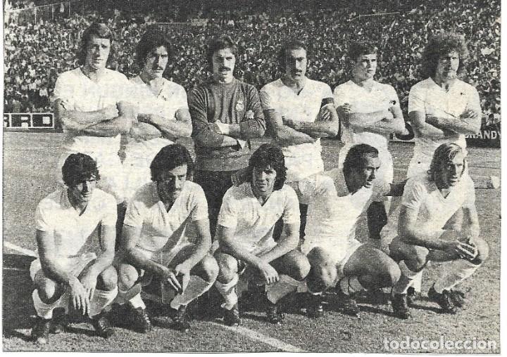 Coleccionismo deportivo: REAL MADRID: Recorte de un equipo de la temporada 75-76
