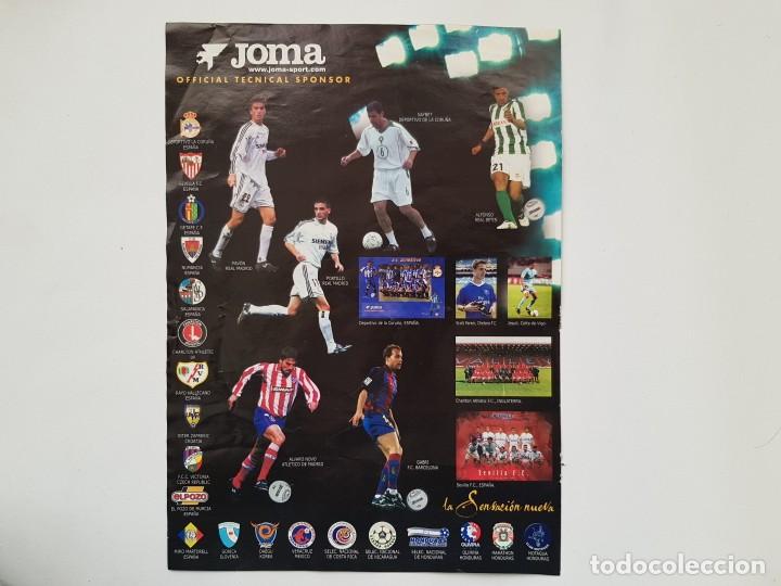 Coleccionismo deportivo: P&oacute;ster publicitario Joma Portillo / Pavon (Real Madrid), Alfonso (Betis), Gabri (Barcelona),...