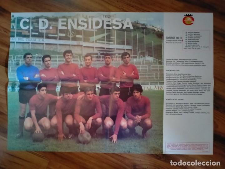 Coleccionismo deportivo: POSTER FUTBOL CLUB DEPORTIVO ENSIDESA A&Ntilde;O 1969-70