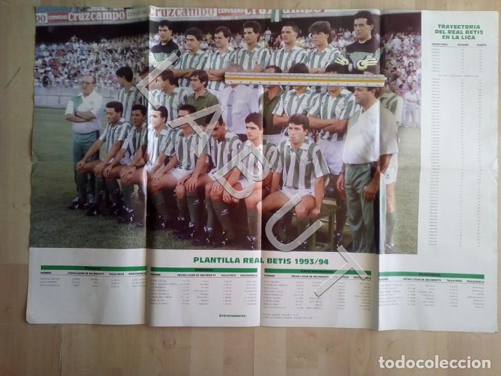 Coleccionismo deportivo: REAL BETIS BALOMPIE PLANTILLA TEMPORADA 1993 94 1994 POSTER GIGANTE EDICIONES RUVI U23