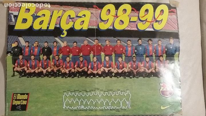 Coleccionismo deportivo: POSTER FUTBOL CLUB BARCELONA TEMPORADA 98-99 . BAR&Ccedil;A EL MUNDO DEPORTIVO. 60 x 40