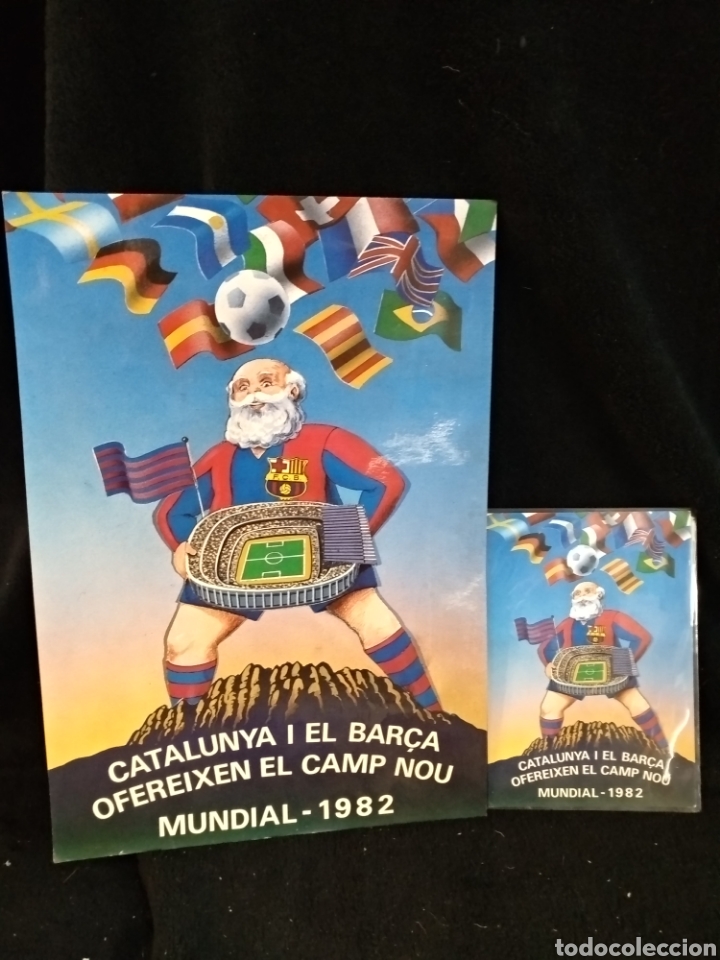 Sammelleidenschaft Sport: Cartel y postal, Catalunya i el Bar&ccedil;a ofereixen el Camp Mou, Mundial 1982