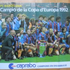 Coleccionismo deportivo: CARTEL FUTBOL CAMPIO DE LA COPA D´EUROPA 1992 FC BARCELONA EL MUNDO DEPORTIVO. Lote 236329220