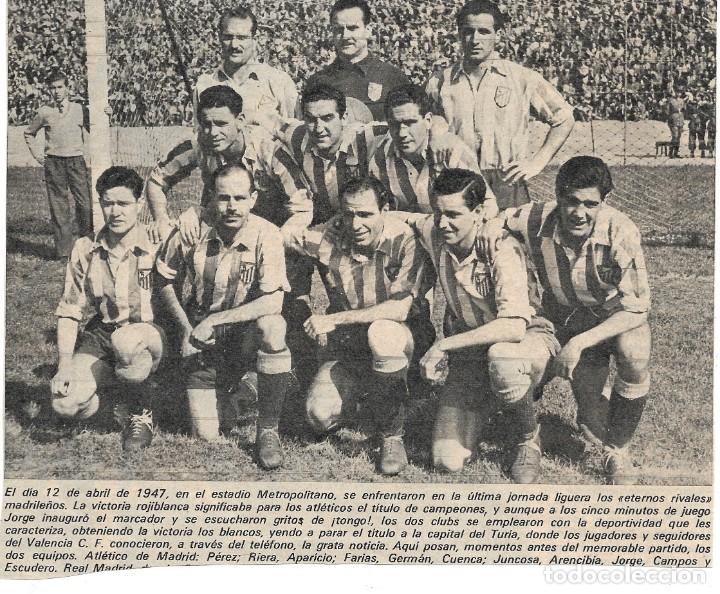 Collectionnisme sportif: ATL&Eacute;TICO DE MADRID: Gran recorte de un equipo de la temporada 46-47