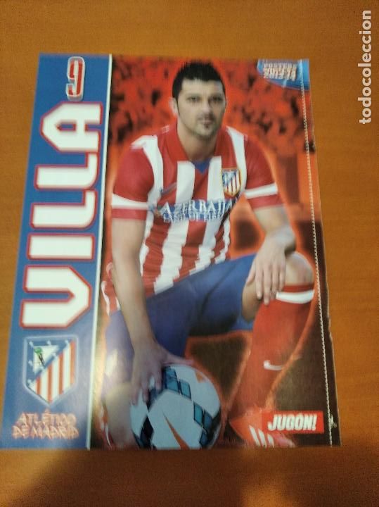 Coleccionismo deportivo: Poster Villa - Atletico Madrid - Goly
