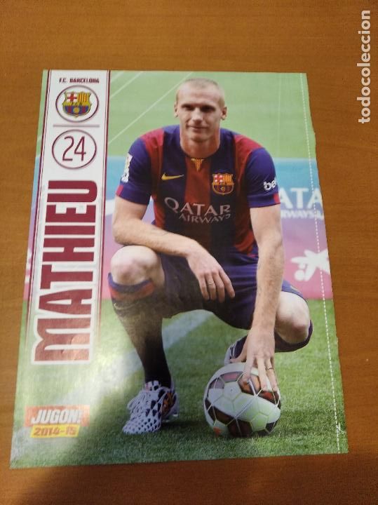 Coleccionismo deportivo: Poster Mathieu - Barcelona - Goly - Foto 1