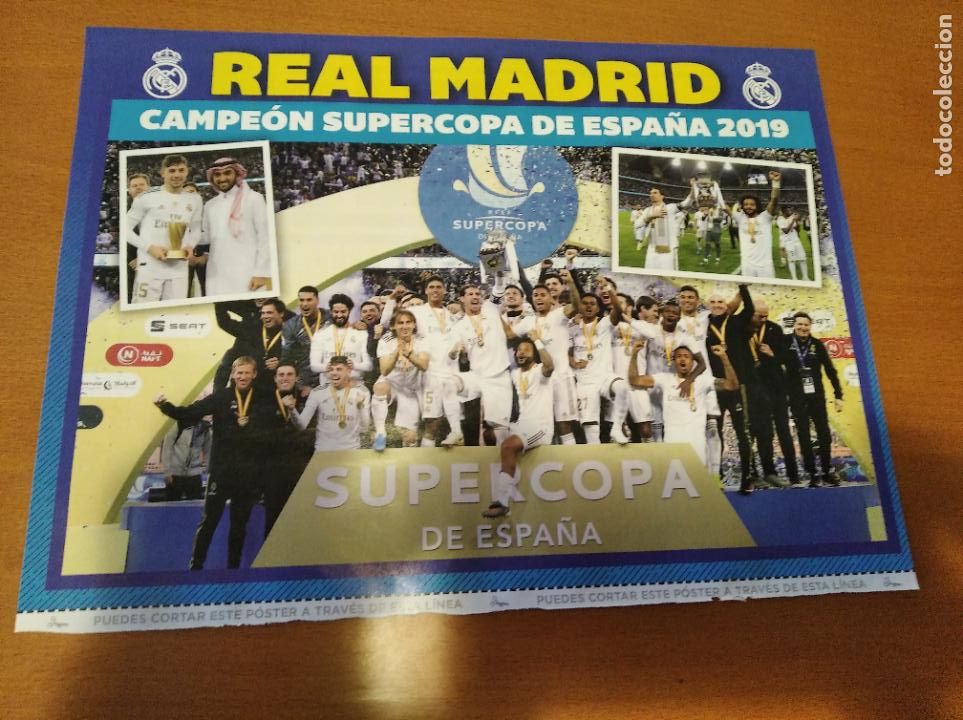 Collezionismo sportivo: Poster Real Madrid Campeon Supercopa Espa&ntilde;a 2019 - Goly