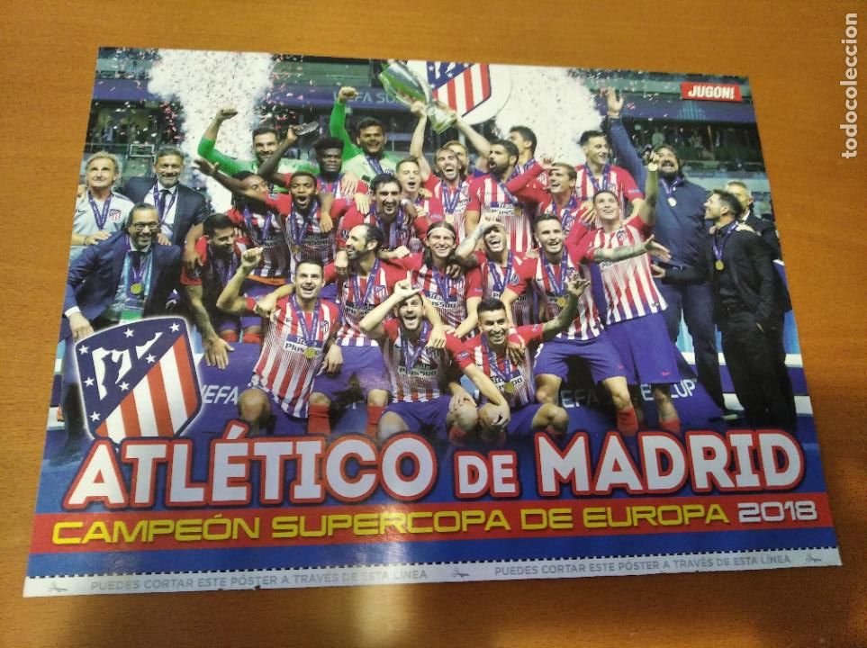 Sports collectibles: Poster Atletico Madrid Campeon Supercopa Europa 2018 - Goly promo