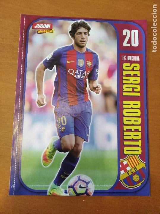 Sammelleidenschaft Sport: Poster Doble Sergi Roberto - Barcelona y Deportivo La Coru&ntilde;a - Goly