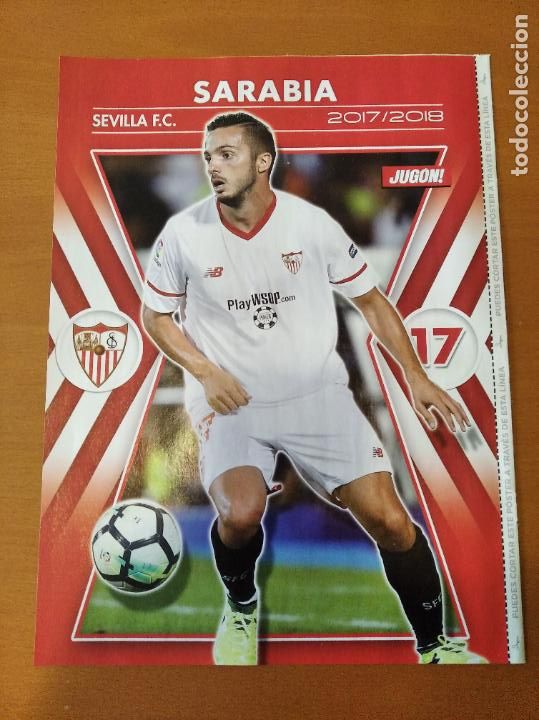 Coleccionismo deportivo: Poster Doble Sarabia - Sevilla y Sergi Roberto - Barcelona - Goly