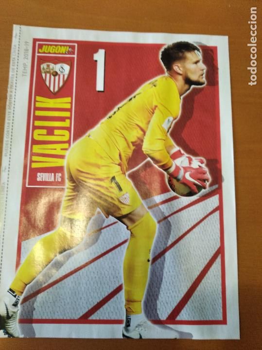 Coleccionismo deportivo: Poster Doble Vaclik - Sevilla y Borja Mayoral - Levante - Goly