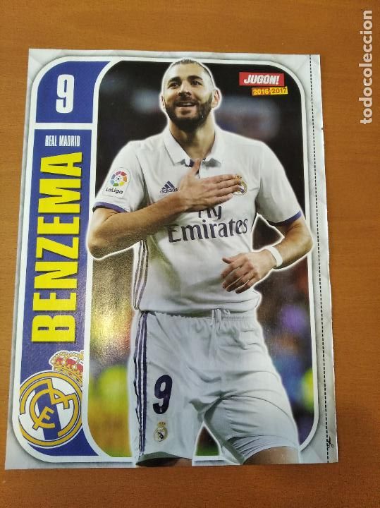 Coleccionismo deportivo: Poster Doble Benzema - Real Madrid y Eibar - Goly