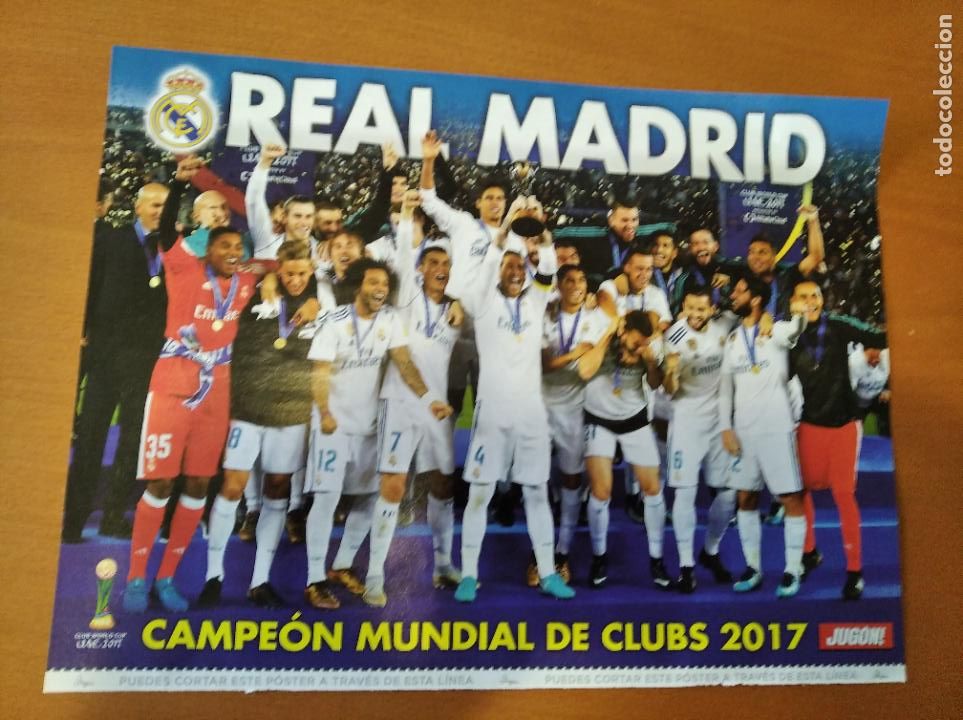 Coleccionismo deportivo: Poster Doble Real Madrid Campeon Mundial Clubs 2017 y Deportivo Alaves - Goly