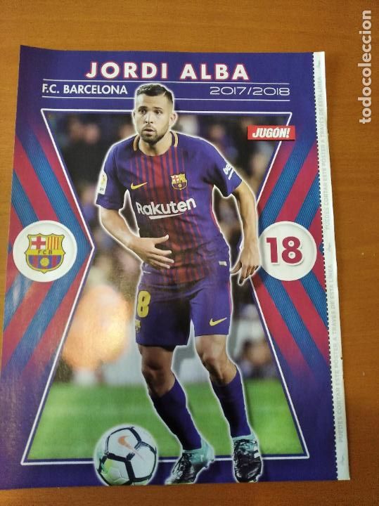 Coleccionismo deportivo: Poster Doble Jordi Alba - Barcelona y Oyarzabal - Real Sociedad - Goly