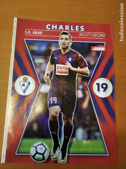 Coleccionismo deportivo: Poster Doble Charles - Eibar y Celta Vigo - Goly - Foto 1