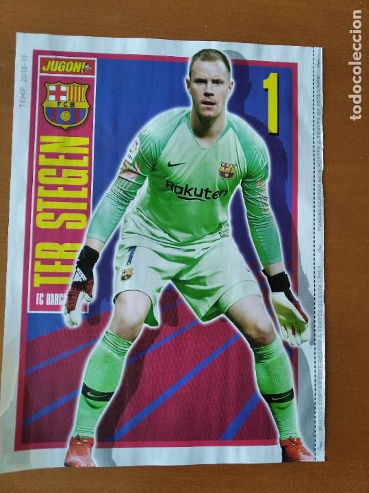 Coleccionismo deportivo: Poster Doble Ter Stegen - Barcelona y Mata - Getafe - goly