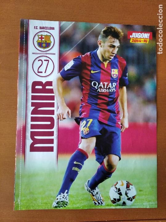 Coleccionismo deportivo: Poster Doble Munir - Barcelona y Vietto - Villarreal - goly