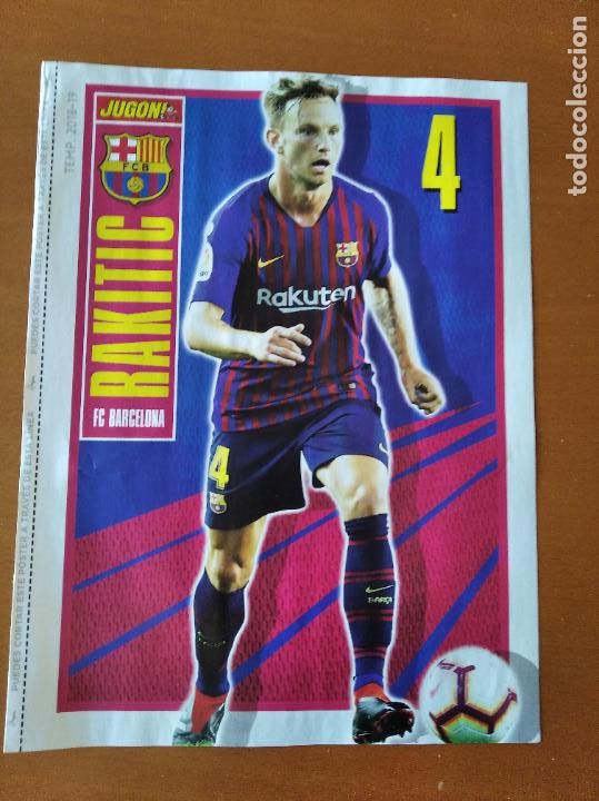 Coleccionismo deportivo: Poster Doble Rakitic - Barcelona y Toni Villa - Valladolid - goly