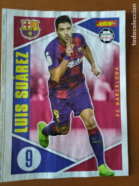 Coleccionismo deportivo: Poster Doble Luis Suarez - Barcelona y Aitor Fernandez - Levante - goly