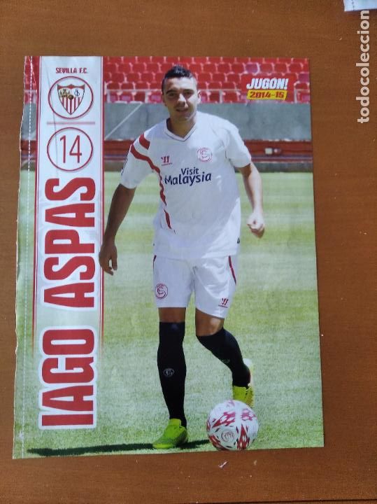 Coleccionismo deportivo: Poster Doble Iago Aspas - Sevilla y Caicedo - Espanyol - Espa&ntilde;ol - goly