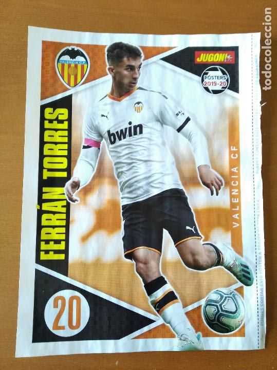 Coleccionismo deportivo: Poster Doble Ferran Torres - Valencia y Eibar - goly - Foto 1