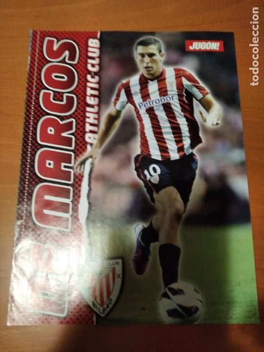 Coleccionismo deportivo: Poster Doble De Marcos - Athletic Bilbao y Helder Postiga - Zaragoza - goly