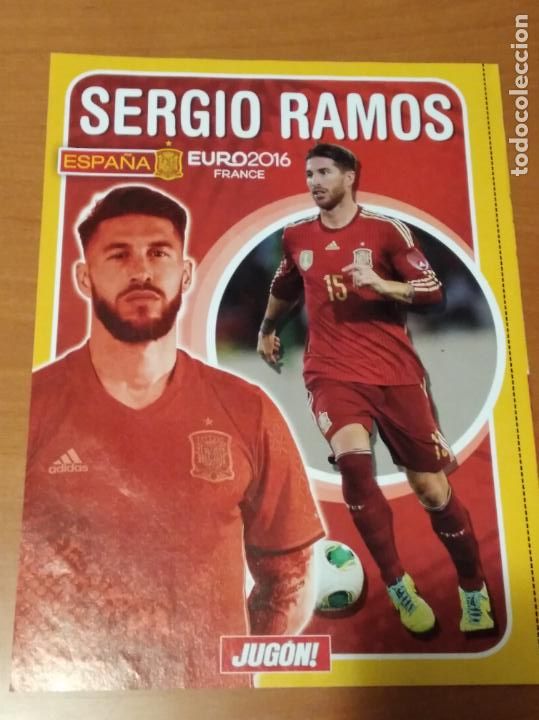 Coleccionismo deportivo: Poster Doble Sergio Ramos y Juanfran - Espa&ntilde;a Euro 2016 - goly