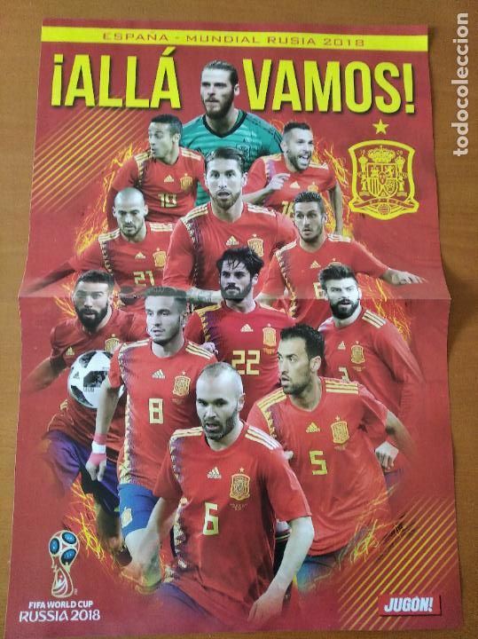 Collectionnisme sportif: Poster Grande Espa&ntilde;a Mundial Rusia 2018 - goly