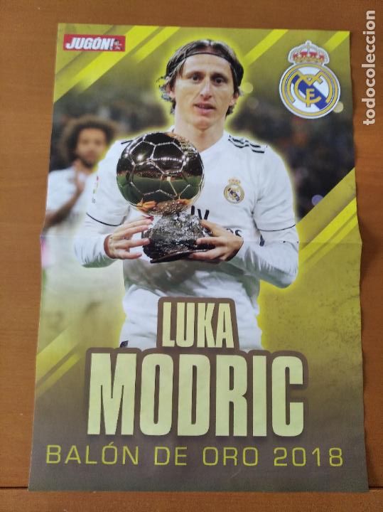 Collezionismo sportivo: Poster Grande Doble Modric - Balon Oro 2018 - Real Madrid y Atletico Madrid - goly promo