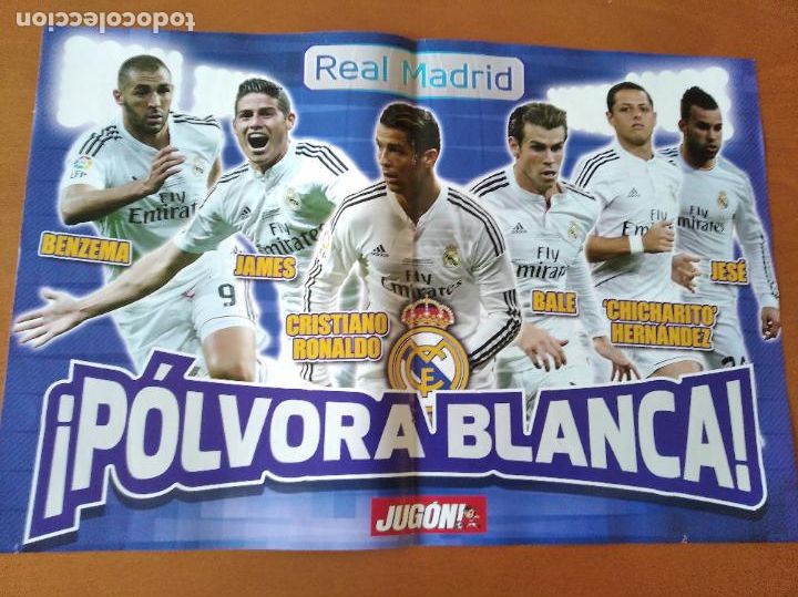 Collezionismo sportivo: Poster Grande Doble Polvora Blanca - Real Madrid y Imparables - Barcelona - goly