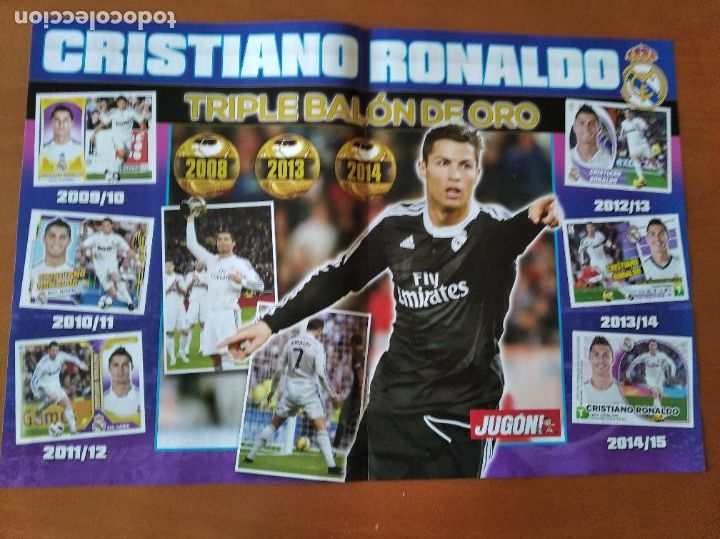 Collezionismo sportivo: Poster Grande Doble Cristiano Ronaldo - Real Madrid y Fernando Torres - Atletico Madrid - goly