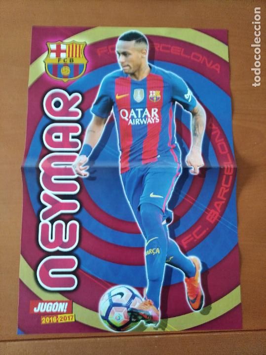 Sports collectibles: Poster Grande Doble Neymar - Barcelona y Sevilla - goly
