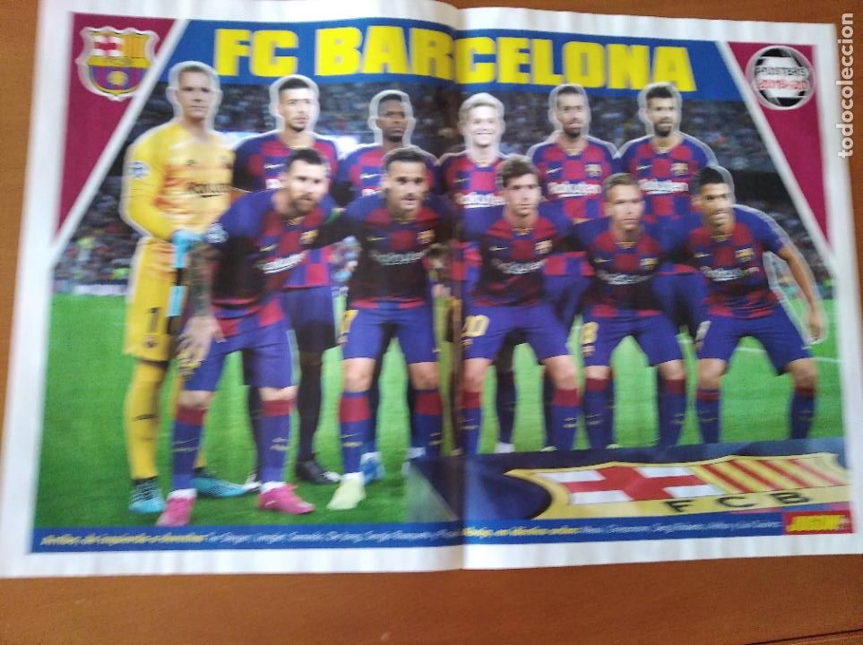 Coleccionismo deportivo: Poster Grande Triple Barcelona y Marc Roca - Espanyol - Espa&ntilde;ol y Angel - Getafe - goly